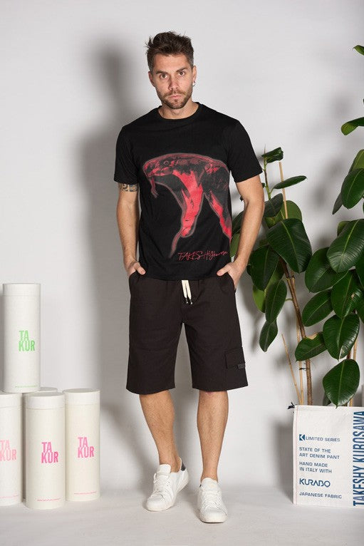 Тениска Takeshy Snake print
